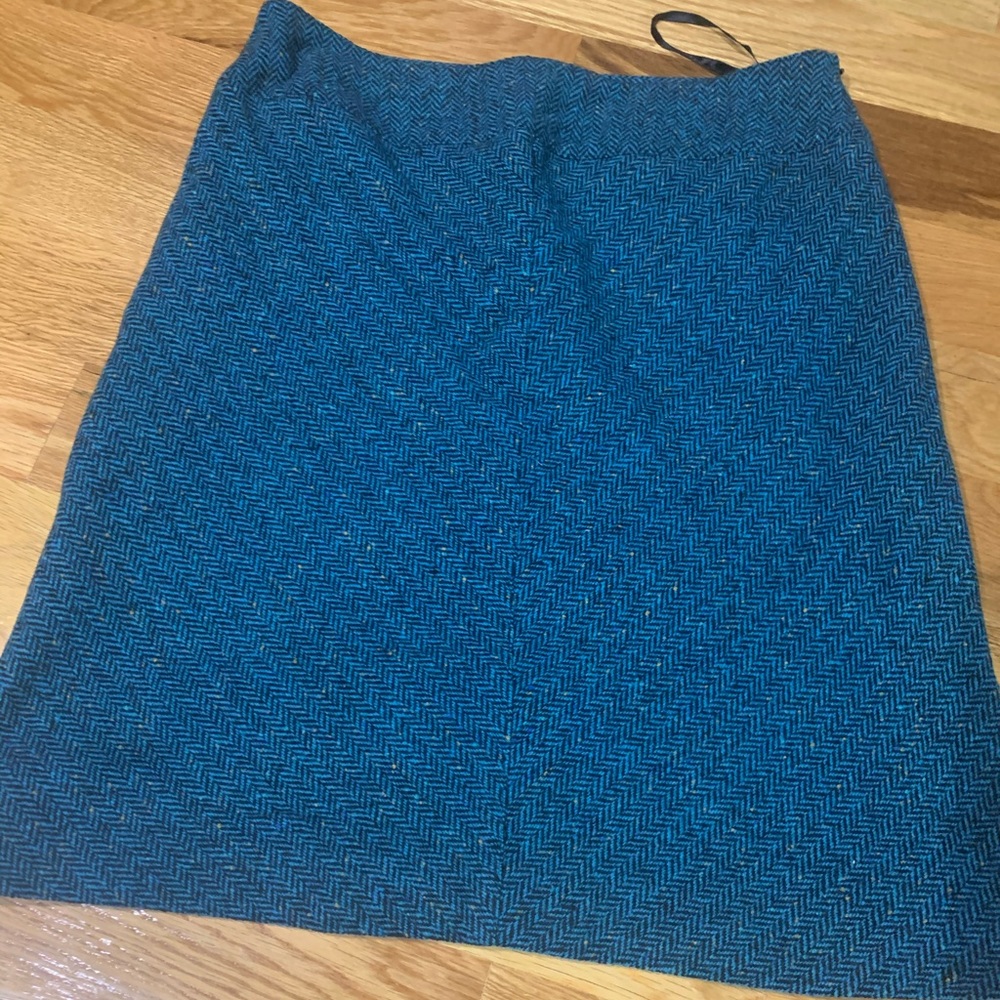 Blue pencil skirt